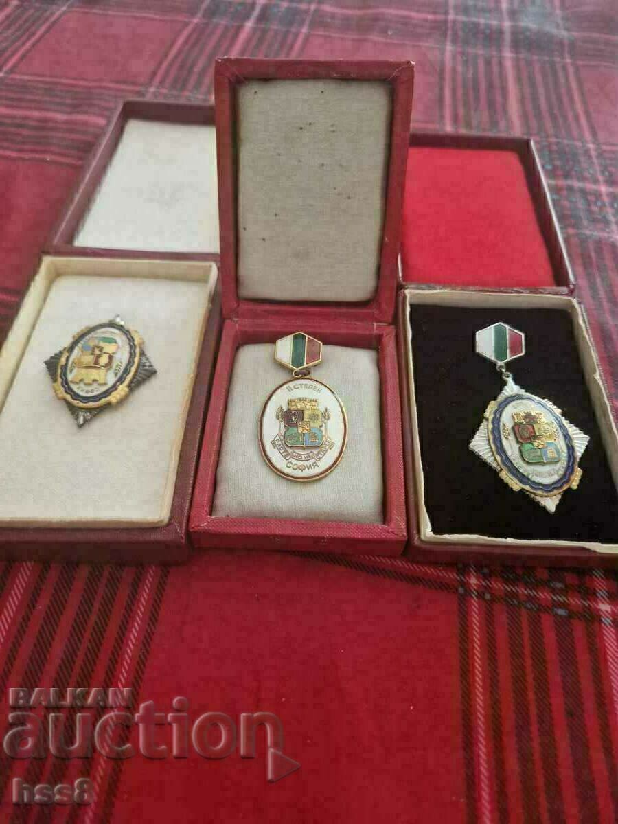 Regatul Bulgariei. Insigna de onoare, orașul Sofia, 1930, grad 1.2.3 Regatul Bulgariei. Insigna de onoare, orașul Sofia, 1930, grad 1.2.3