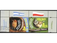 Чисти марки Фауна Птици съвместно с Аржентина  2022 от Полша