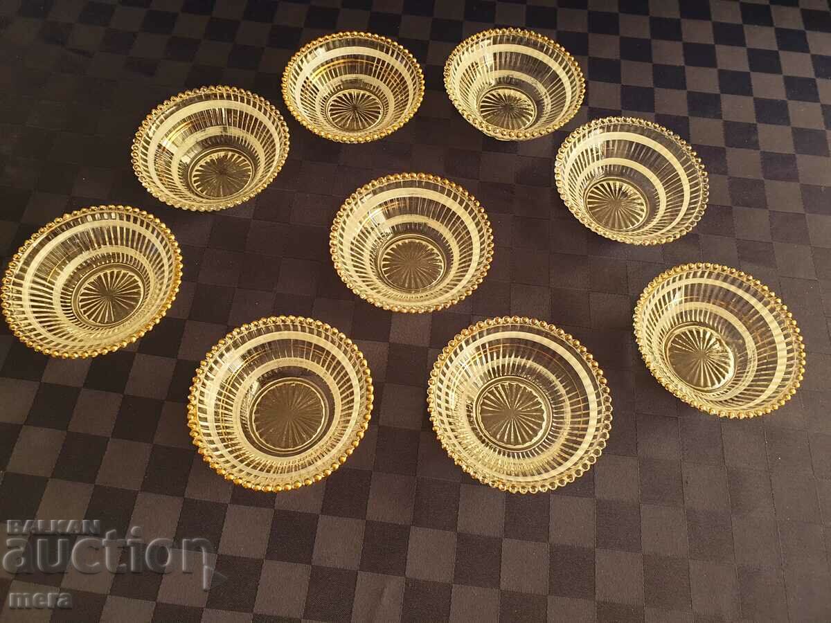 Old glass bowls with rich gilding with price 40.00 BGN | € 20.45 Old glass bowls with rich gilding with price 40.00 BGN | € 20.45