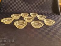 Old glass bowls with rich gilding