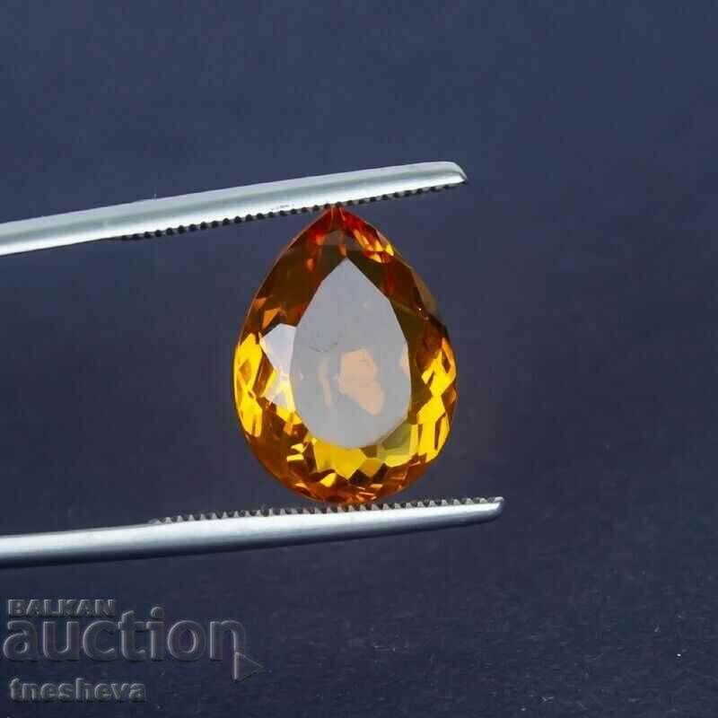 Auction Delicate yellow citrine 15.50 ct.+ certificate Auction Delicate yellow citrine 15.50 ct.+ certificate