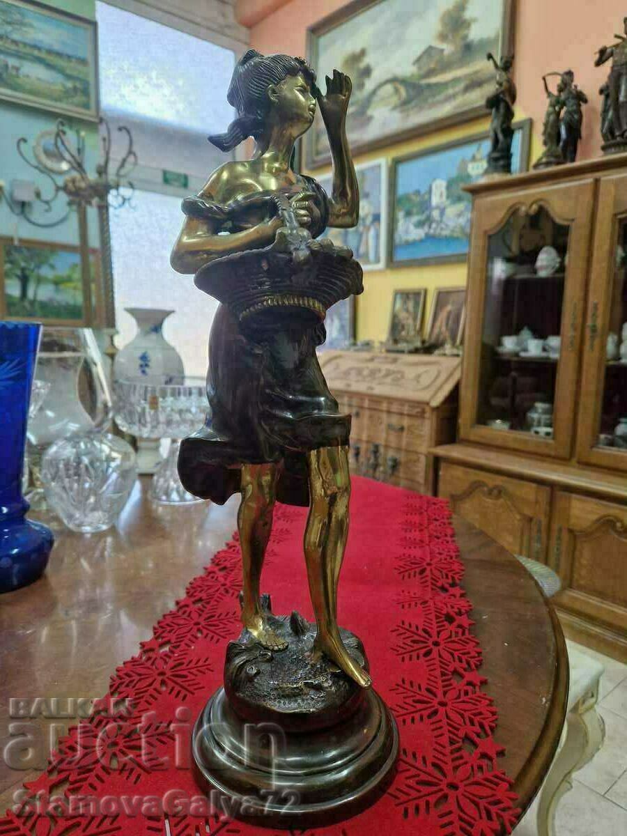 Livrarea Statuetă unică din plastic, figurină franceză antică