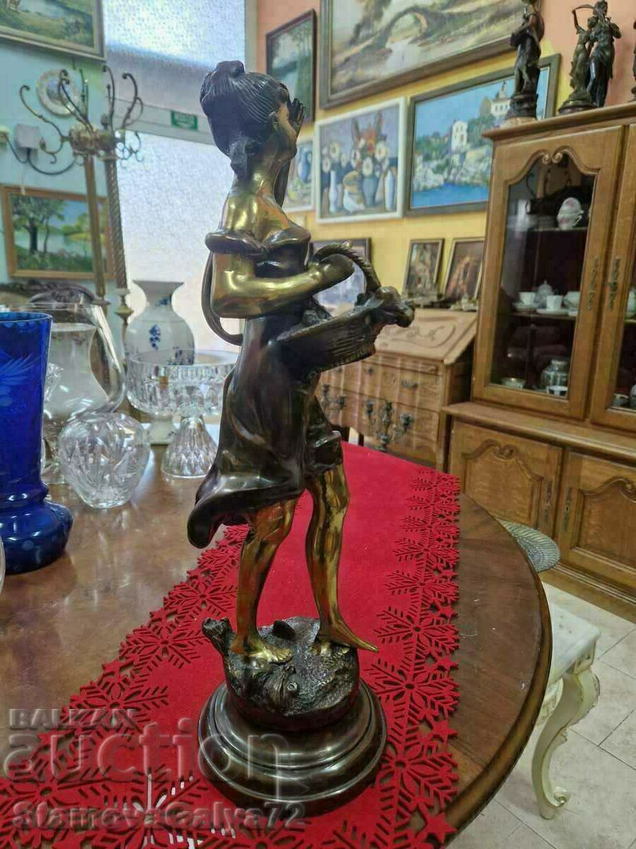 Statuetă unică din plastic, figurină franceză antică - 5