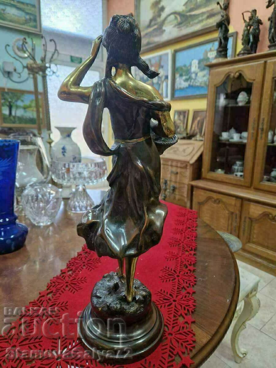 Statuetă unică din plastic, figurină franceză antică - 6