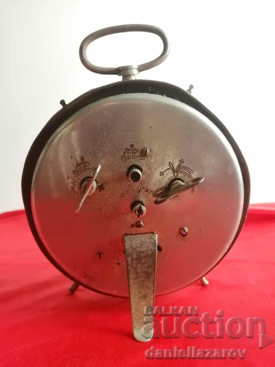 Σπάνιο παλιό μεγάλο αγγλικό ρολόι, ξυπνητήρι ξένο - 5 Σπάνιο παλιό μεγάλο αγγλικό ρολόι, ξυπνητήρι ξένο - 5