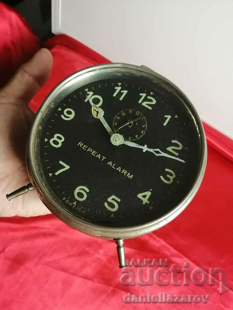 Σπάνιο παλιό μεγάλο αγγλικό ρολόι, ξυπνητήρι ξένο - 6 Σπάνιο παλιό μεγάλο αγγλικό ρολόι, ξυπνητήρι ξένο - 6