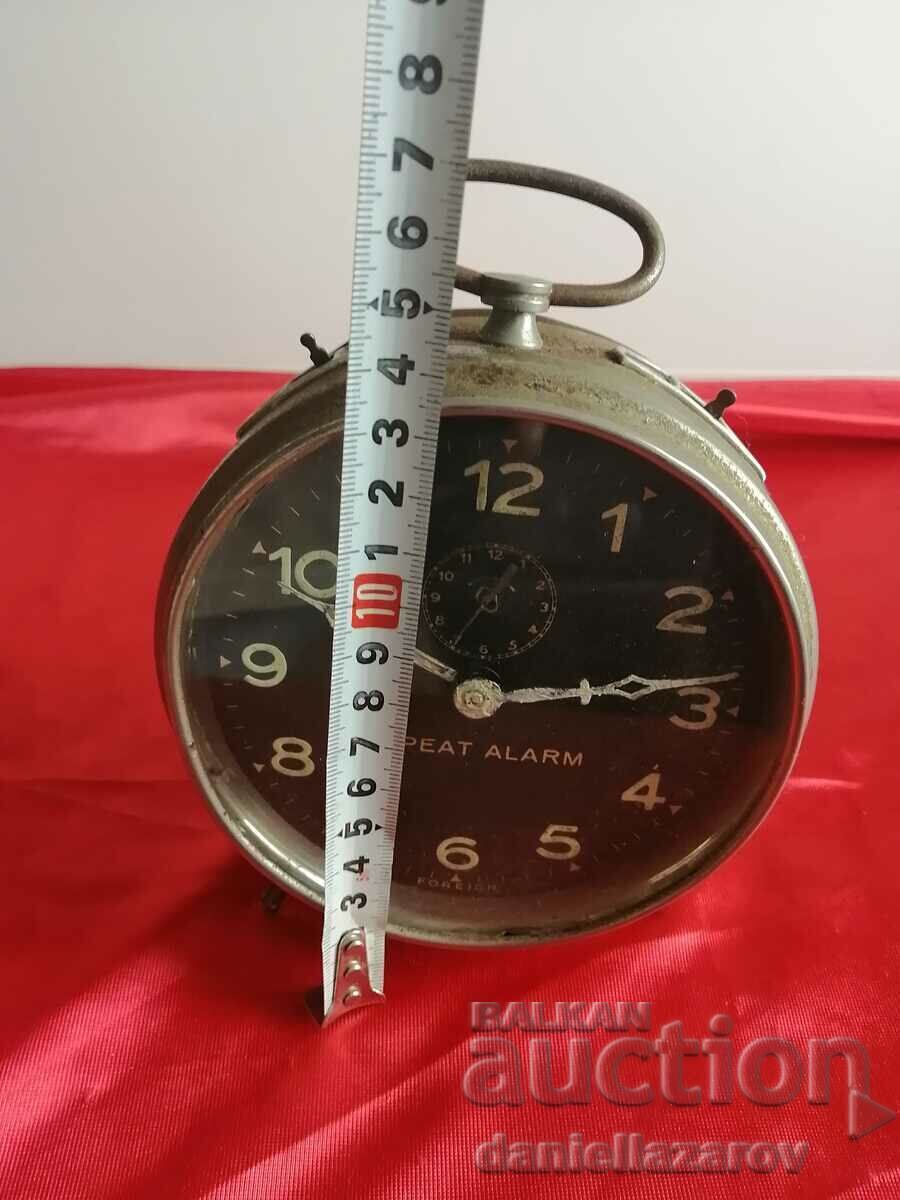 Рядък Стар Голям Английски Часовник , Будилник Foreign - 7