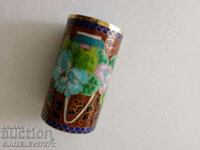 Old made in china collectible vase multicolored