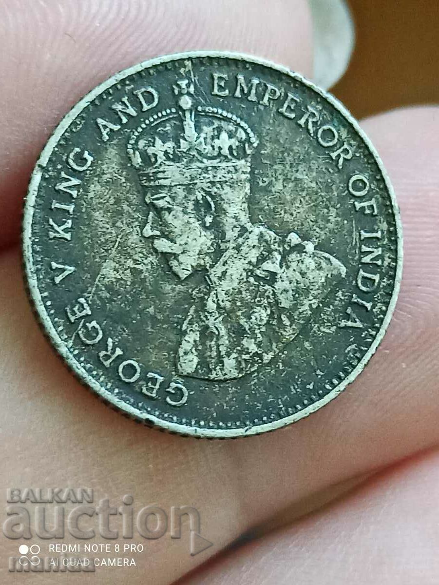 10 cenți 1927 de argint Straits Settlements