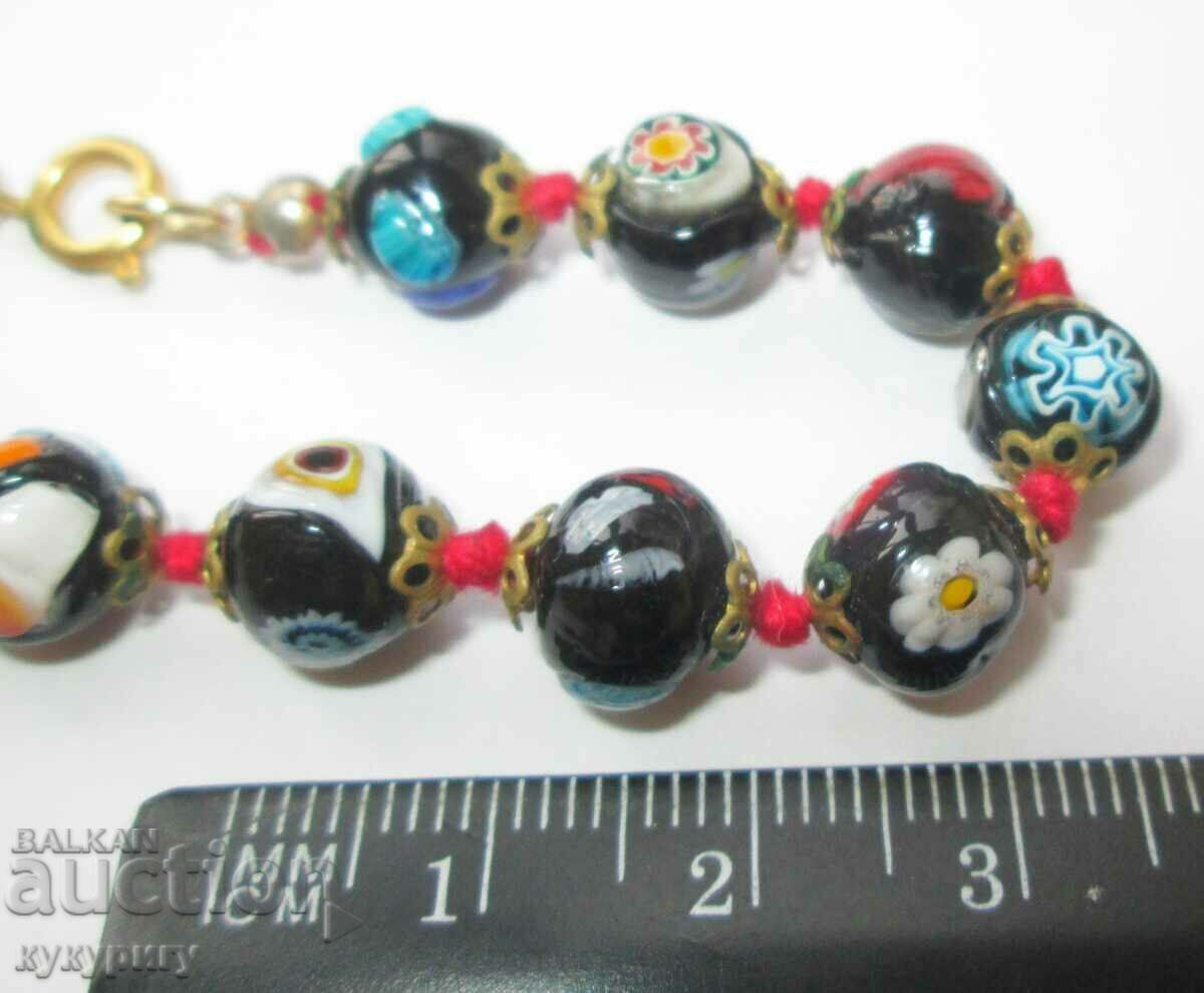 Auction Old Murano glass women's bracelet, hand-crafted Auction Old Murano glass women's bracelet, hand-crafted