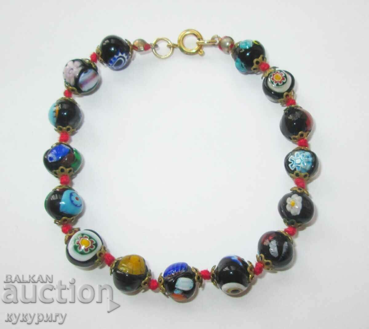 Old Murano glass women's bracelet, hand-crafted