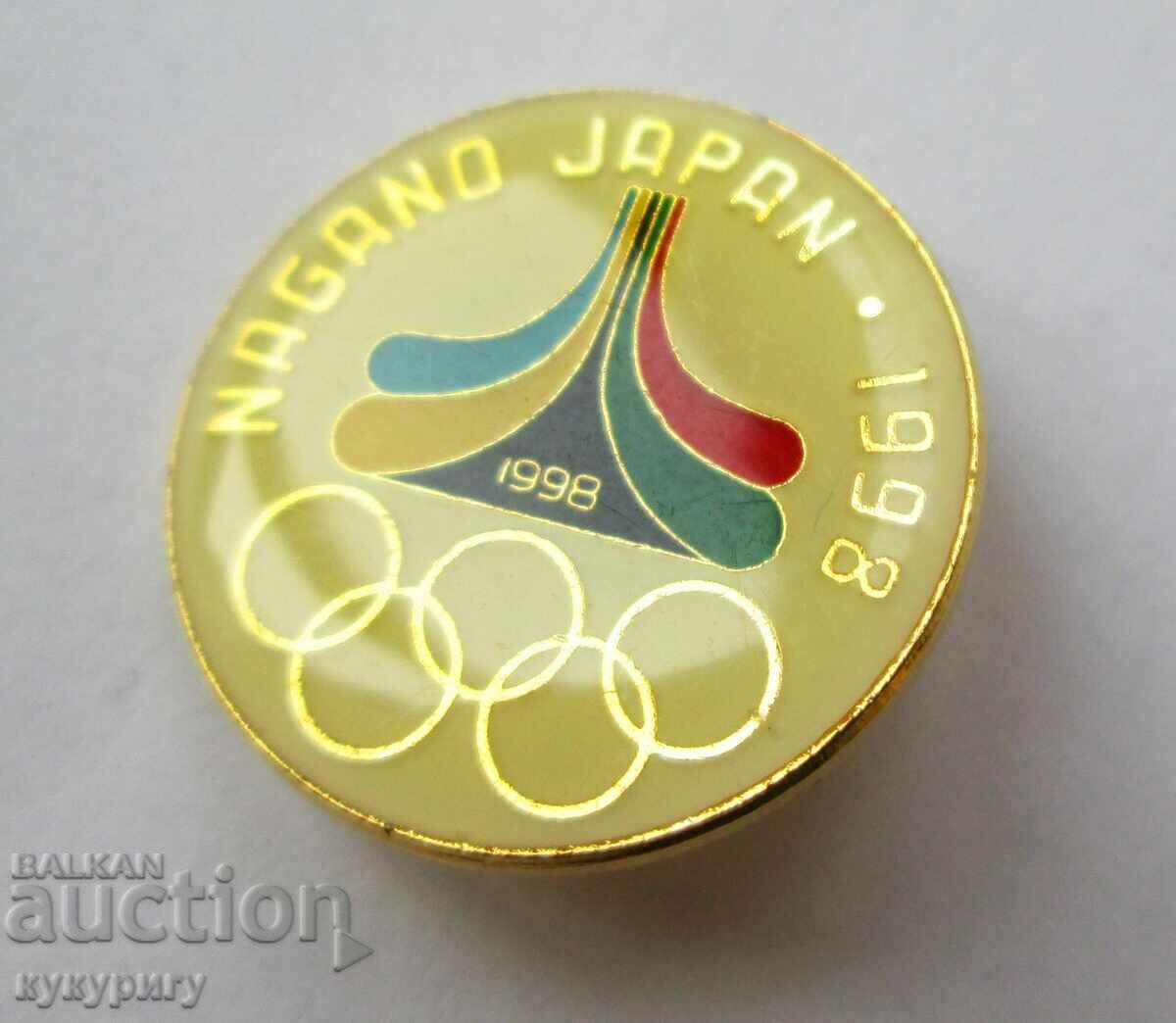 Original Olympic Badge Sign Olympiad Nagano 1998 with price 20.00 BGN | € 10.23 Original Olympic Badge Sign Olympiad Nagano 1998 with price 20.00 BGN | € 10.23