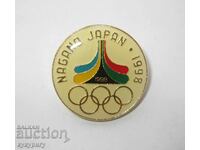 Оригинална Олимпийска значка знак Олимпиада Нагано 1998