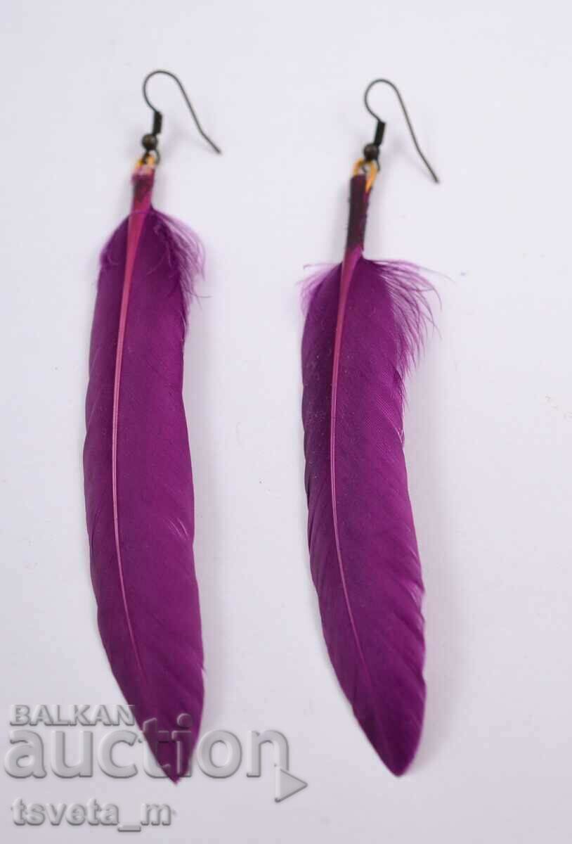 Feather earrings - designer