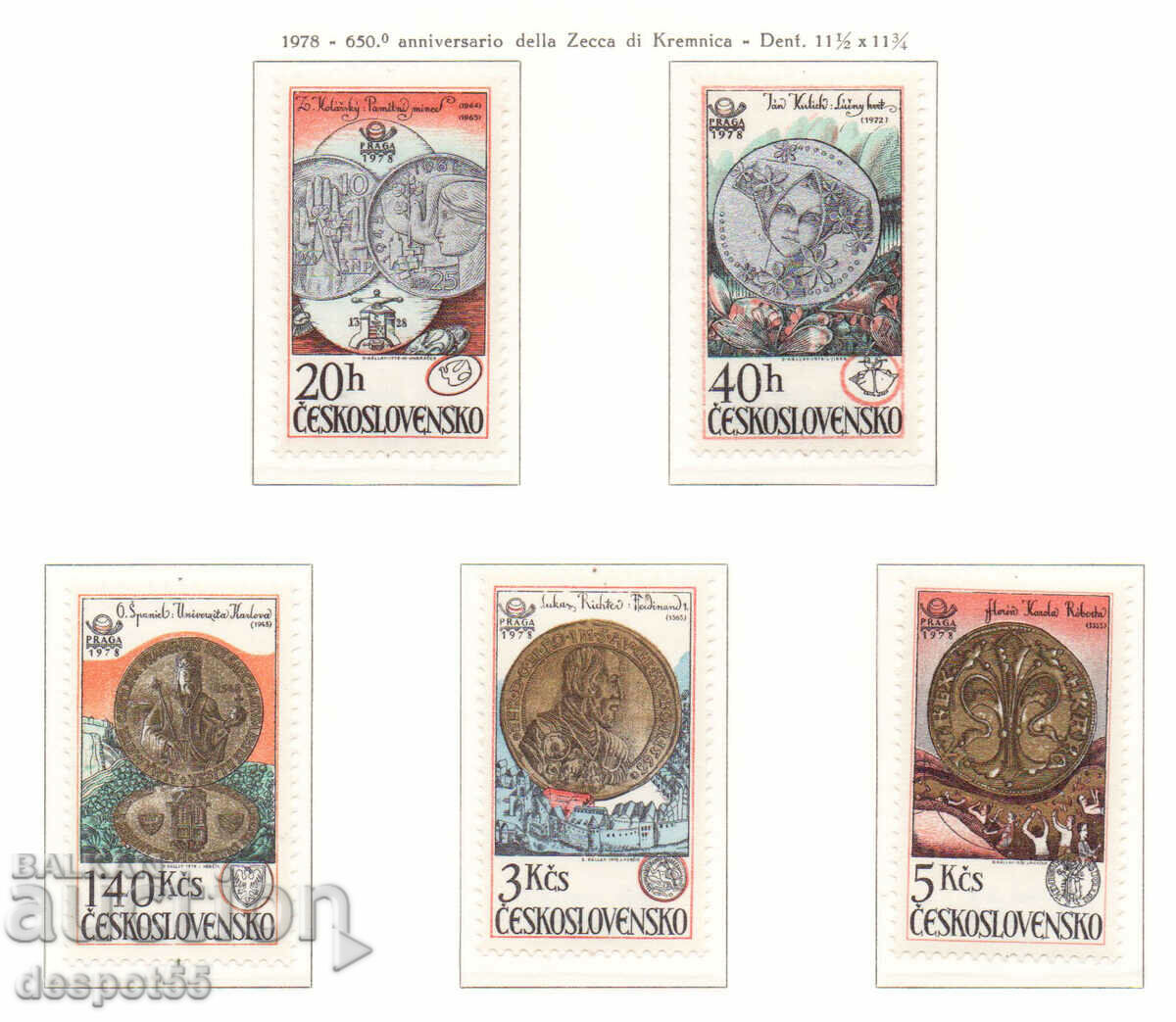 1978. Cehoslovacia. Tema numismatică.