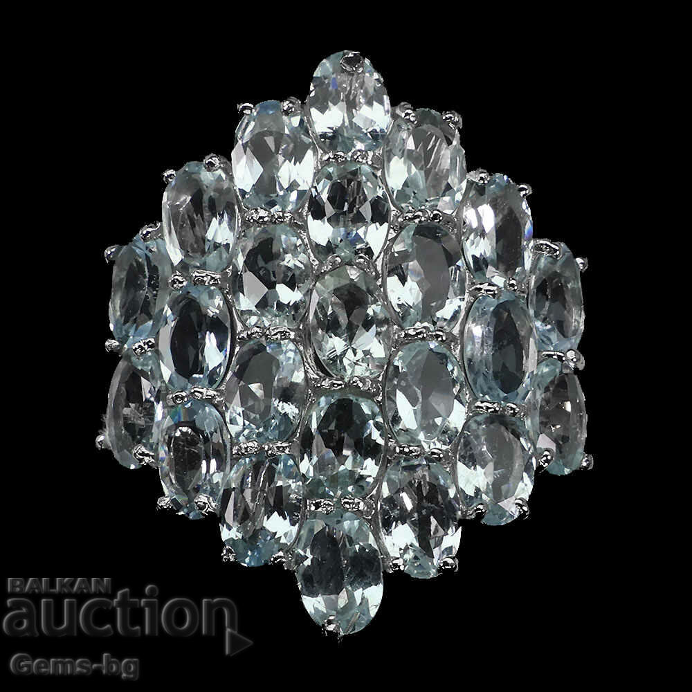 Silver ring with aquamarines with price 322.00 BGN | € 164.64 Silver ring with aquamarines with price 322.00 BGN | € 164.64