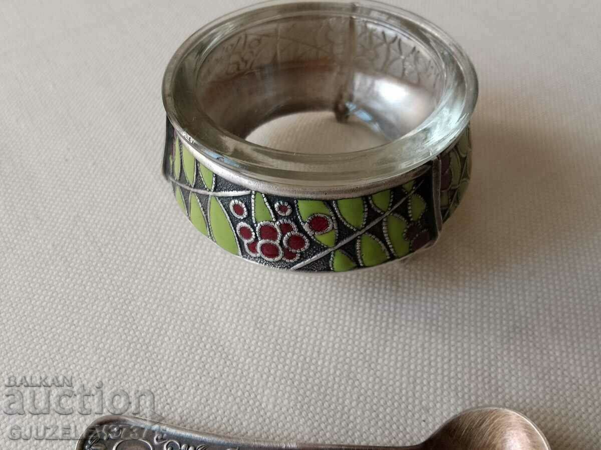 Παράδοση Ρωσικά σερβίτσια για χαβιάρι, αλάτι, με σμάλτο πρωτότυπο ψεύτικο Παράδοση Ρωσικά σερβίτσια για χαβιάρι, αλάτι, με σμάλτο πρωτότυπο ψεύτικο