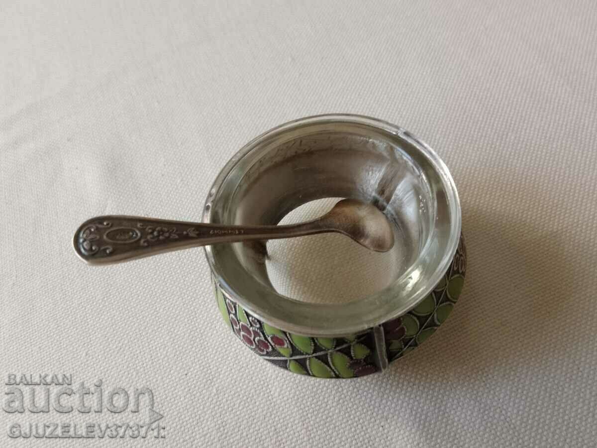 Ρωσικά σερβίτσια για χαβιάρι, αλάτι, με σμάλτο πρωτότυπο ψεύτικο - 5 Ρωσικά σερβίτσια για χαβιάρι, αλάτι, με σμάλτο πρωτότυπο ψεύτικο - 5