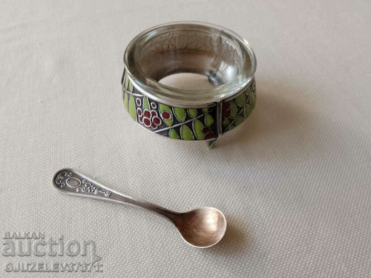 Ρωσικά σερβίτσια για χαβιάρι, αλάτι, με σμάλτο πρωτότυπο ψεύτικο - 6 Ρωσικά σερβίτσια για χαβιάρι, αλάτι, με σμάλτο πρωτότυπο ψεύτικο - 6