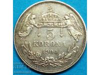 5 корона 1900 Унгария Франц Йозеф сребро