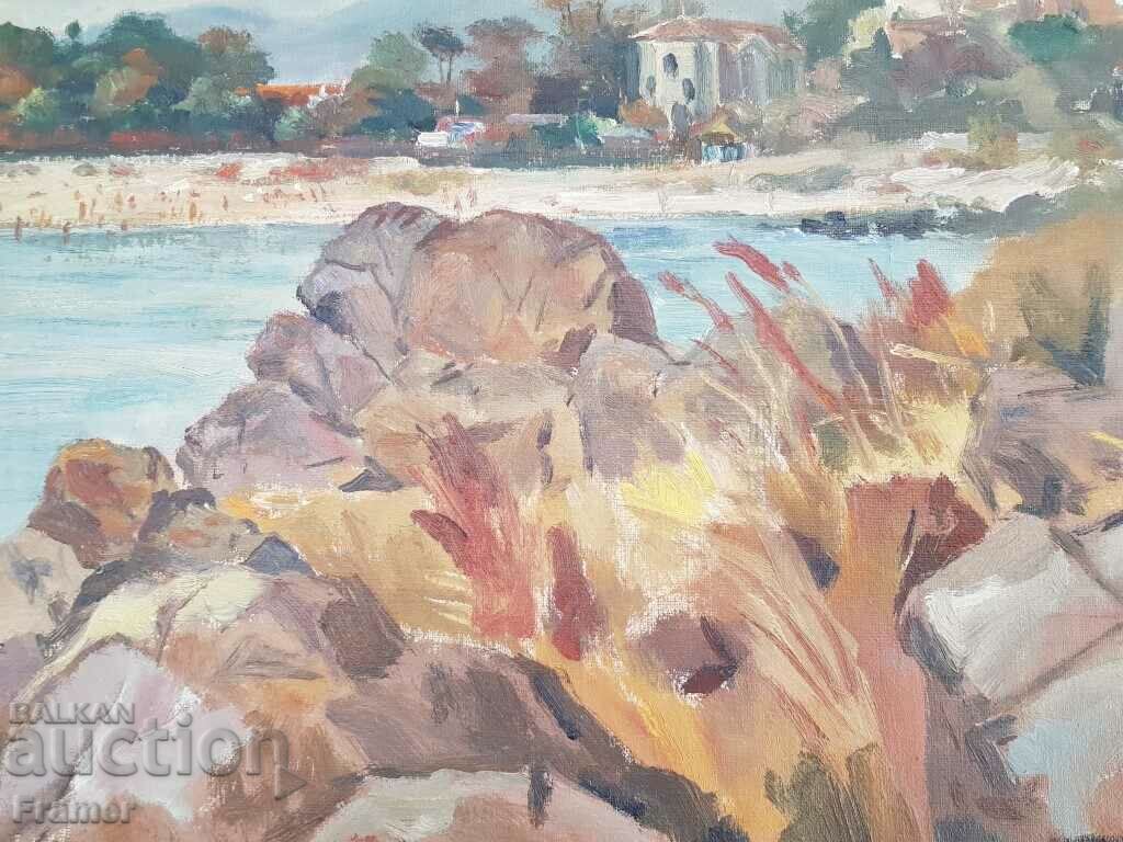 Delivery of Prof. Panayot Panayotov 1909-1986 Sozopol central beach