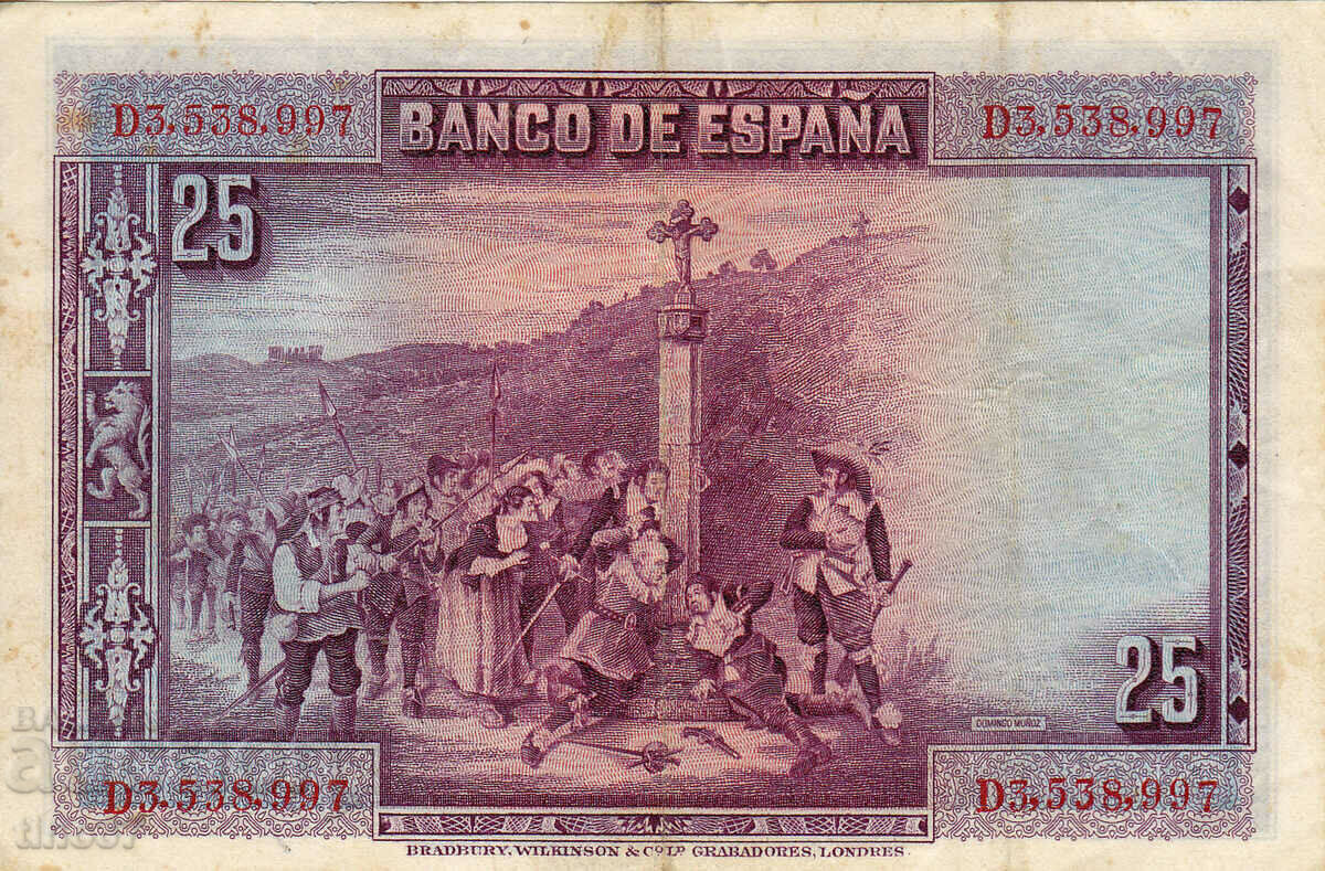 Auction tino37- SPAIN - 25 PESETS - 1928 - VF Auction tino37- SPAIN - 25 PESETS - 1928 - VF