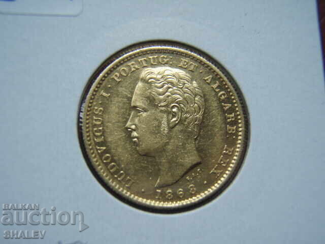 5000 Reis 1868 Πορτογαλία (5000 ρεάλ Πορτογαλίας) XF/AU (χρυσός) - 6 5000 Reis 1868 Πορτογαλία (5000 ρεάλ Πορτογαλίας) XF/AU (χρυσός) - 6
