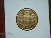 5000 Reis 1868 Portugalia (5000 reĭs Portugaliya) XF/AU (aur)
