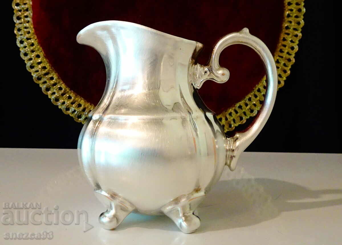 Water jug, WMF jug, silver-plated porcelain, baroque.