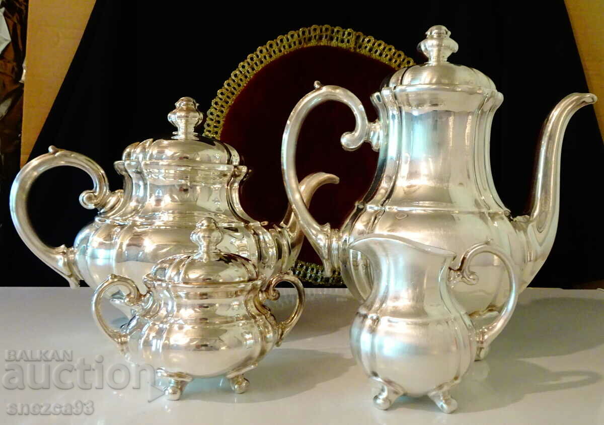 WMF, silver-plated porcelain service, baroque.