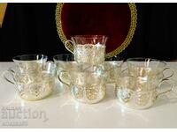 Silver-plated service cups 8 pieces.