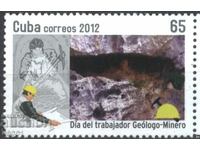 2012 Day of the Geologist-Miner Pure Stamp from Cuba