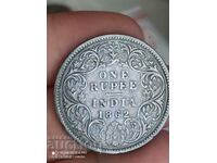 1 rupie 1862 India. Argint