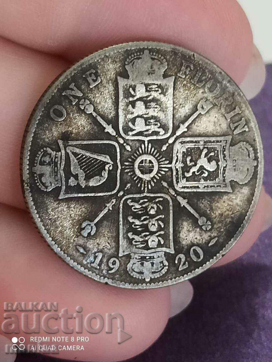 1 Florin 1920 Μεγάλη Βρετανία ασημένιο 1 Florin 1920 Μεγάλη Βρετανία ασημένιο