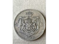 Romania 5 lei 1881 Carol I silver