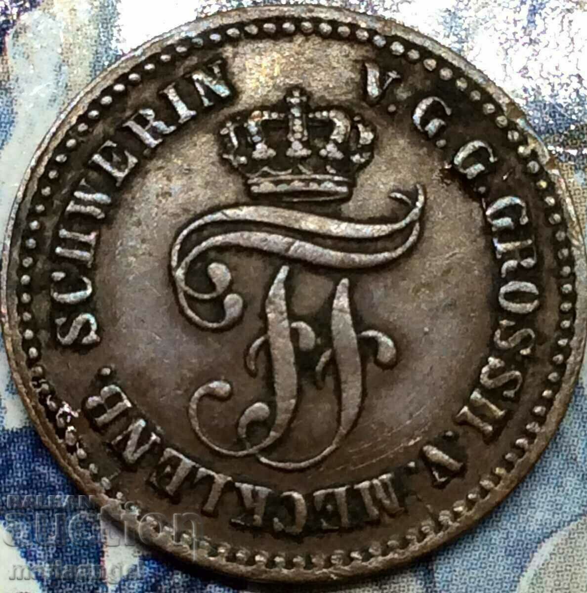 1 pfennig 1862 Mecklenburg-Schwerin Γερμανία