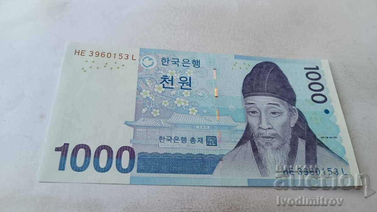 Южна Корея 1000 вон 2007