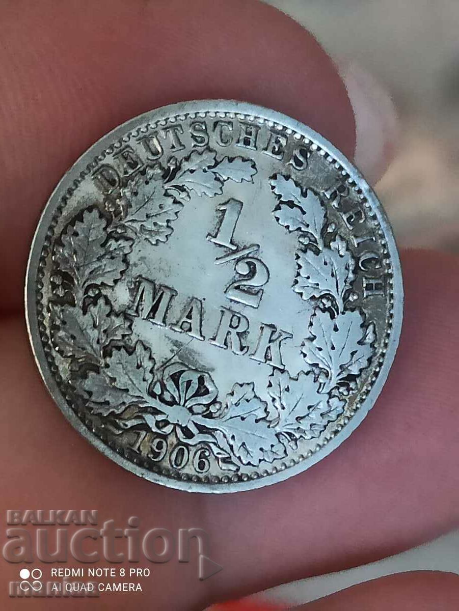 1/2 Mark Germany 1906 with price 29.99 BGN | € 15.33 1/2 Mark Germany 1906 with price 29.99 BGN | € 15.33