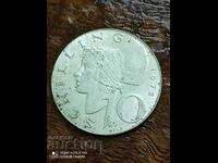 10 шилинга Австрия сребро 1972 година