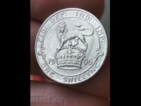 Великобритания 1 шилинг 1906 Едуард VII сребро .925