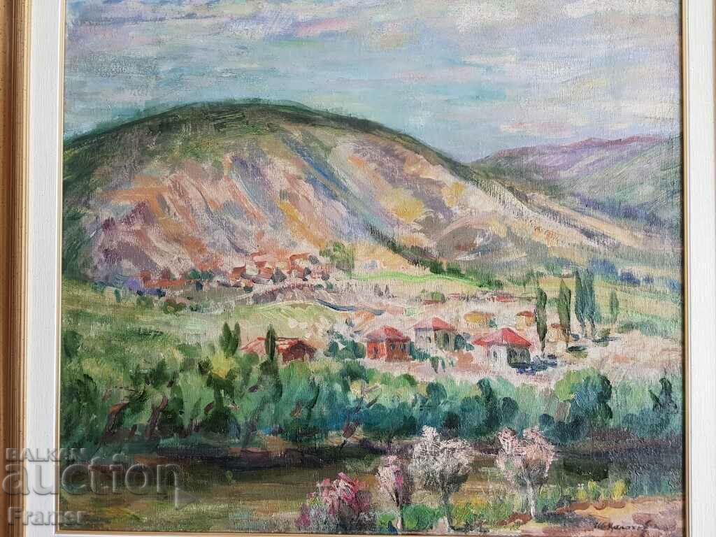 Ivan HALACHEV 1902-1974 μεγάλο όμορφο τοπίο πετρελαίου με τιμή € 900.00 | 1760.25 BGN