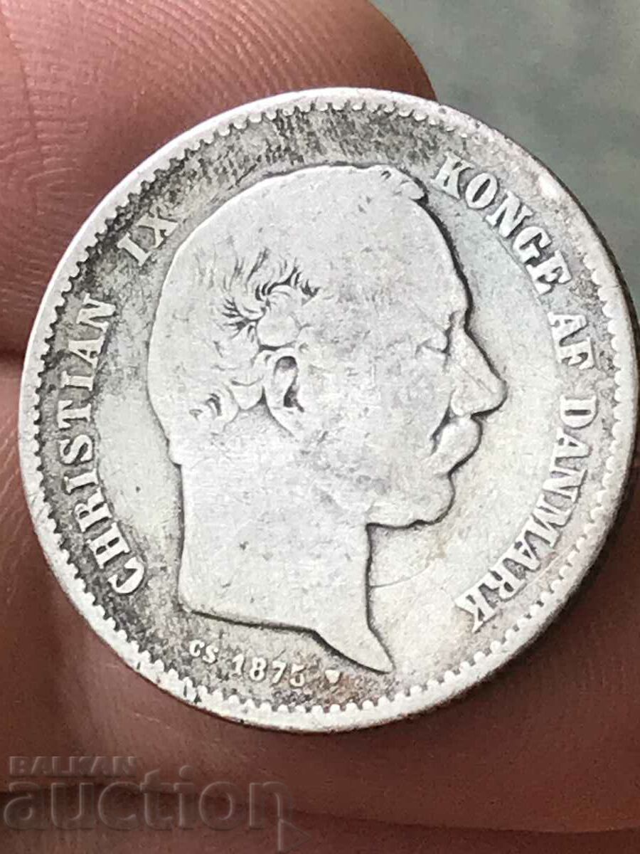 Denmark 1 kroner 1875 Christian IX silver with price 27.00 BGN | € 13.80 Denmark 1 kroner 1875 Christian IX silver with price 27.00 BGN | € 13.80