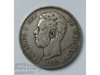 5 песети сребро Испания 1871 - сребърна монета #113