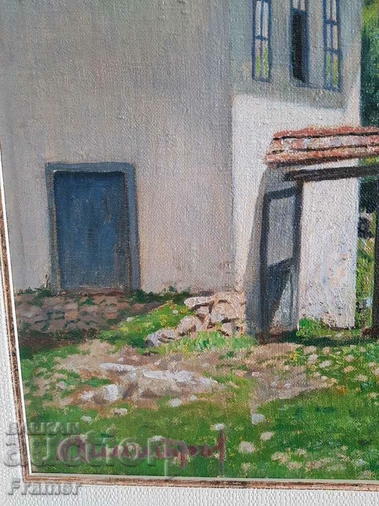 Nikola Dimitrov St. Trinity Monastery 1982 V. Thorn oil - 5 Nikola Dimitrov St. Trinity Monastery 1982 V. Thorn oil - 5