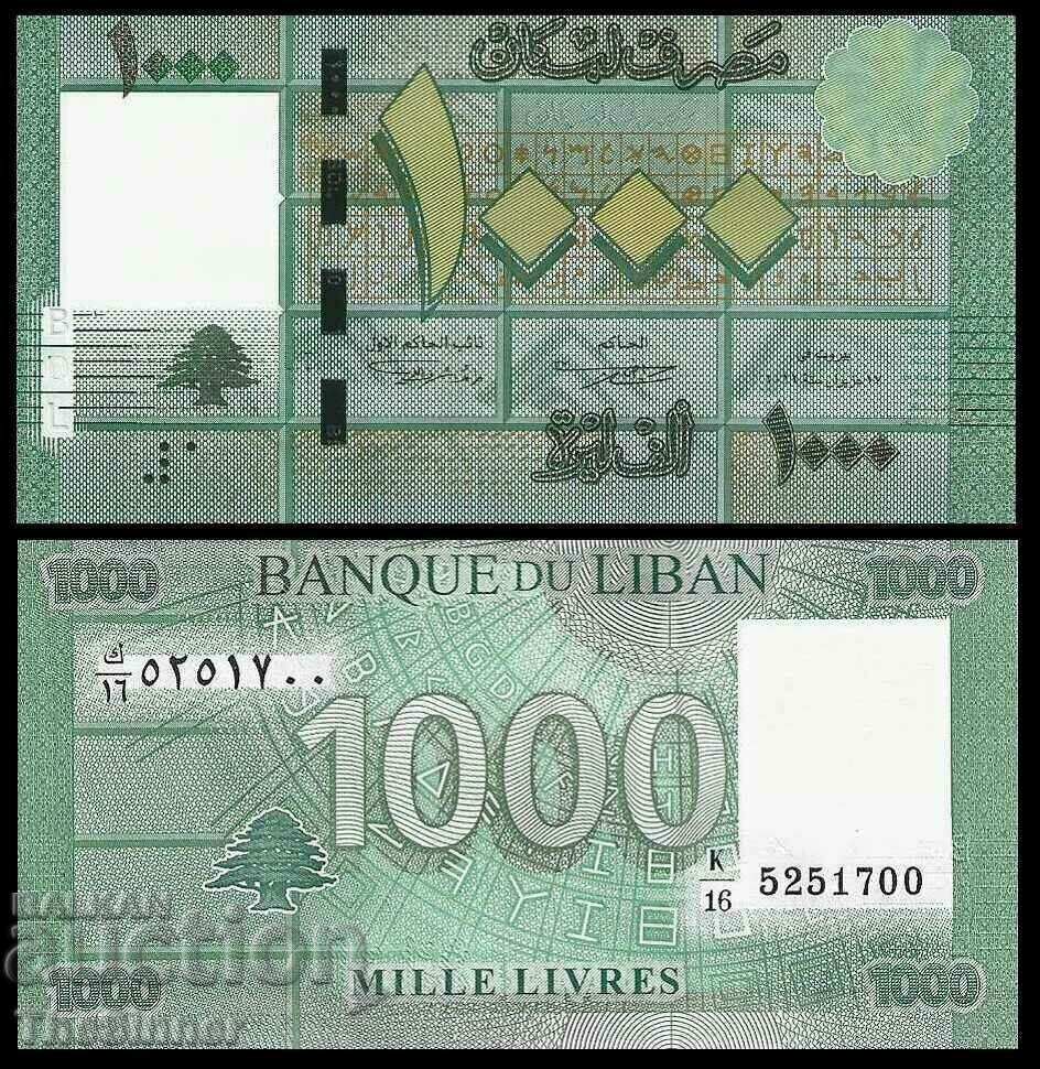 ЛИВАН 1000 Ливри LEBANON 1000 Livres, 2016, P-90 UNC