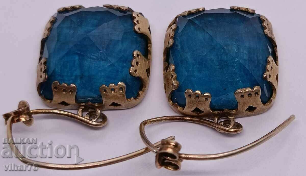 Branded silver Elsa earrings
