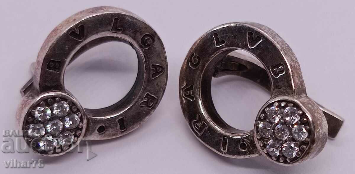 Branded silver earrings - 6