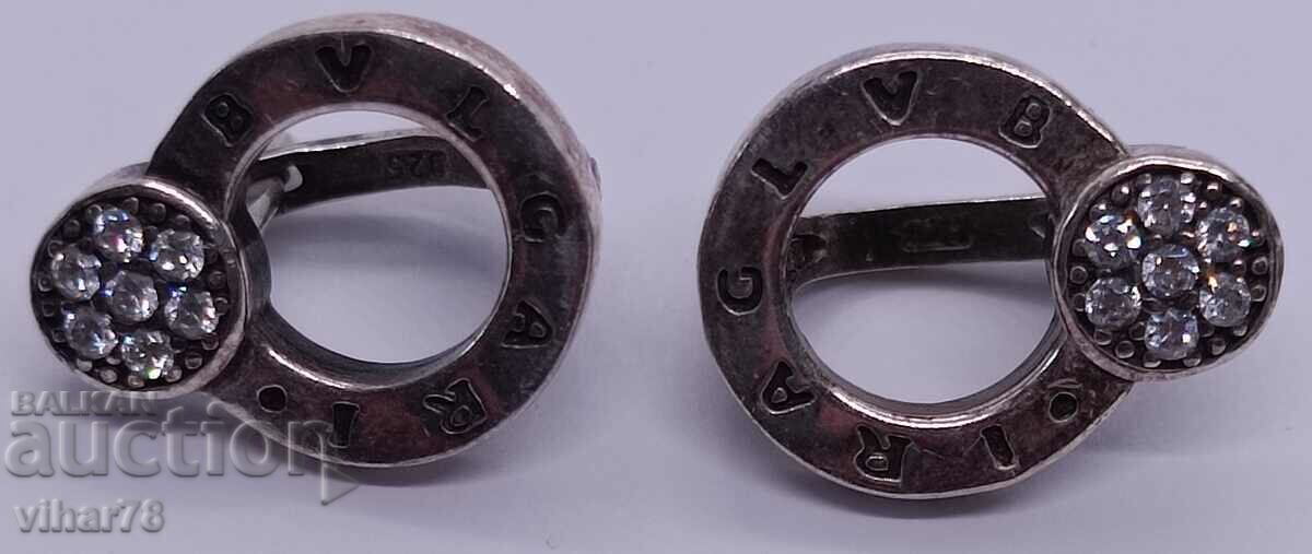 Branded silver earrings - 7