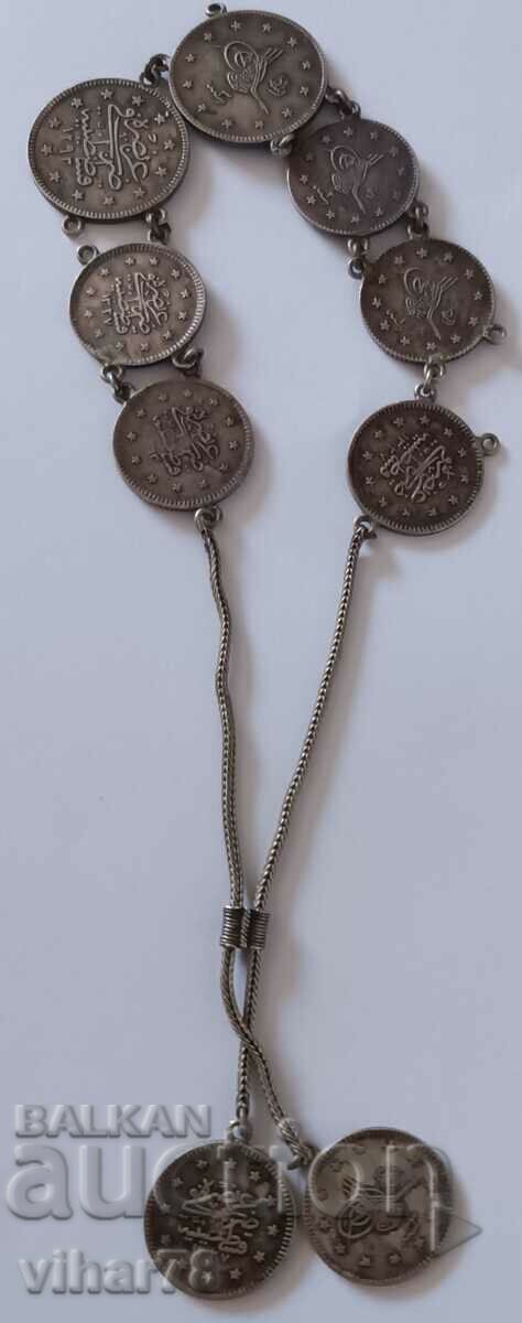 Auction  SILVER BRACELET WITH TURKISH COINS