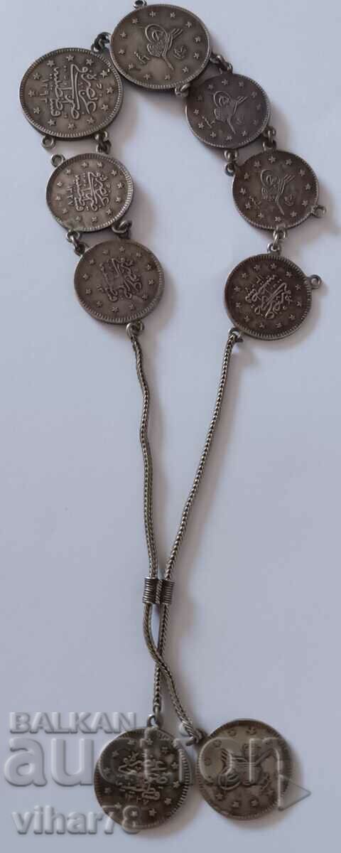 SILVER BRACELET WITH TURKISH COINS - 5 SILVER BRACELET WITH TURKISH COINS - 5